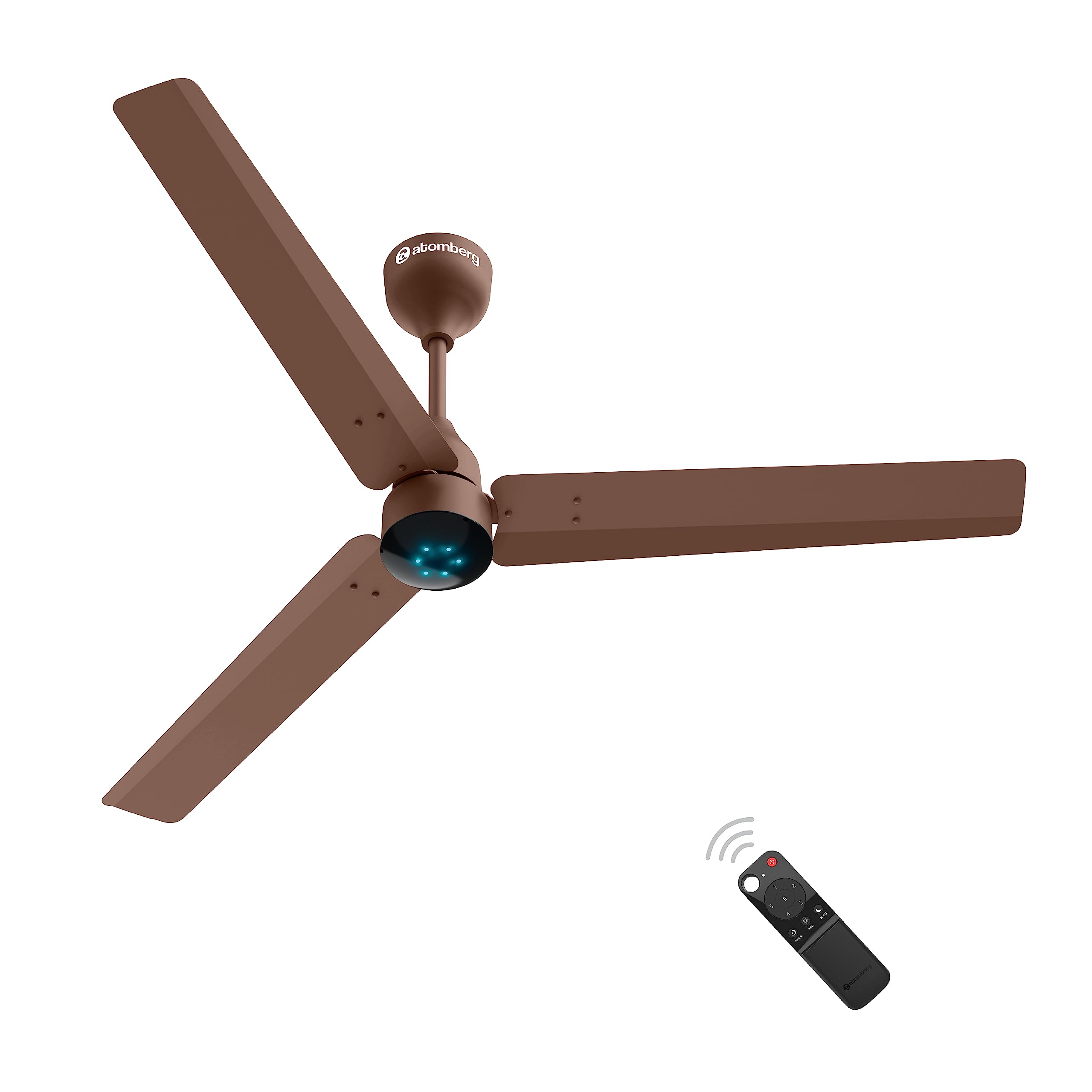 atomberg Renesa 1200mm BLDC Ceiling Fan with Remote Control | BEE 5 star Rated Energy Efficient Ceiling Fan | High Air Delivery with LED Indicators | 3 Year Warranty (Matte Brown)