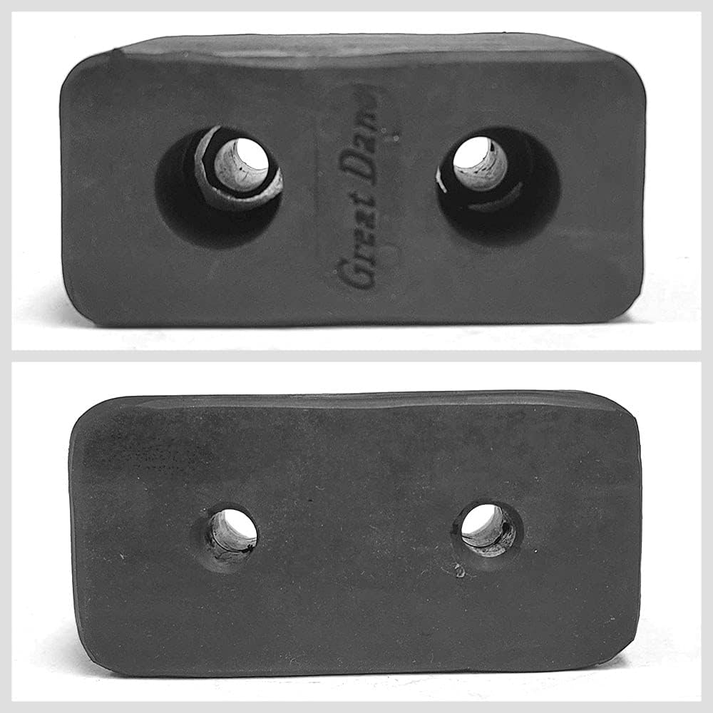 2X Aurora IMXGT-2038 Reinforced Rubber Rectangular 2 Hole 6" x 3" x 4-1/4" Molded Dock Bumper Semi Commercial Truck Trailer Chassis Flatbed