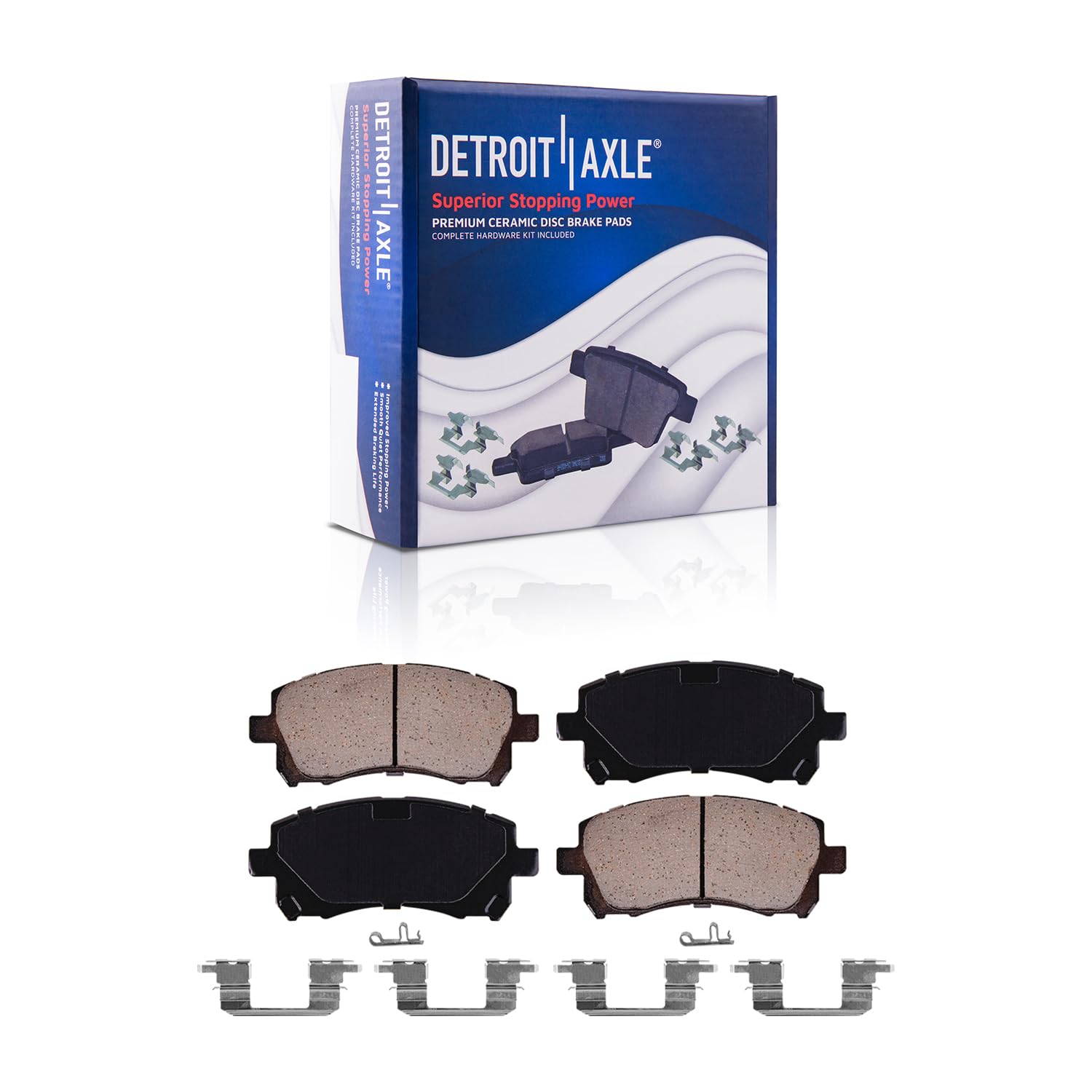Detroit Axle - Front Brake Pads for Subaru Forester Impreza Legacy Outback