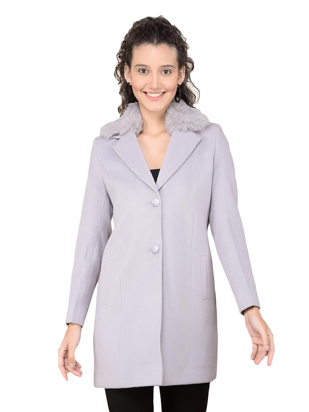 crimsoune club Women's Purple Longline Overcoat-picture-44