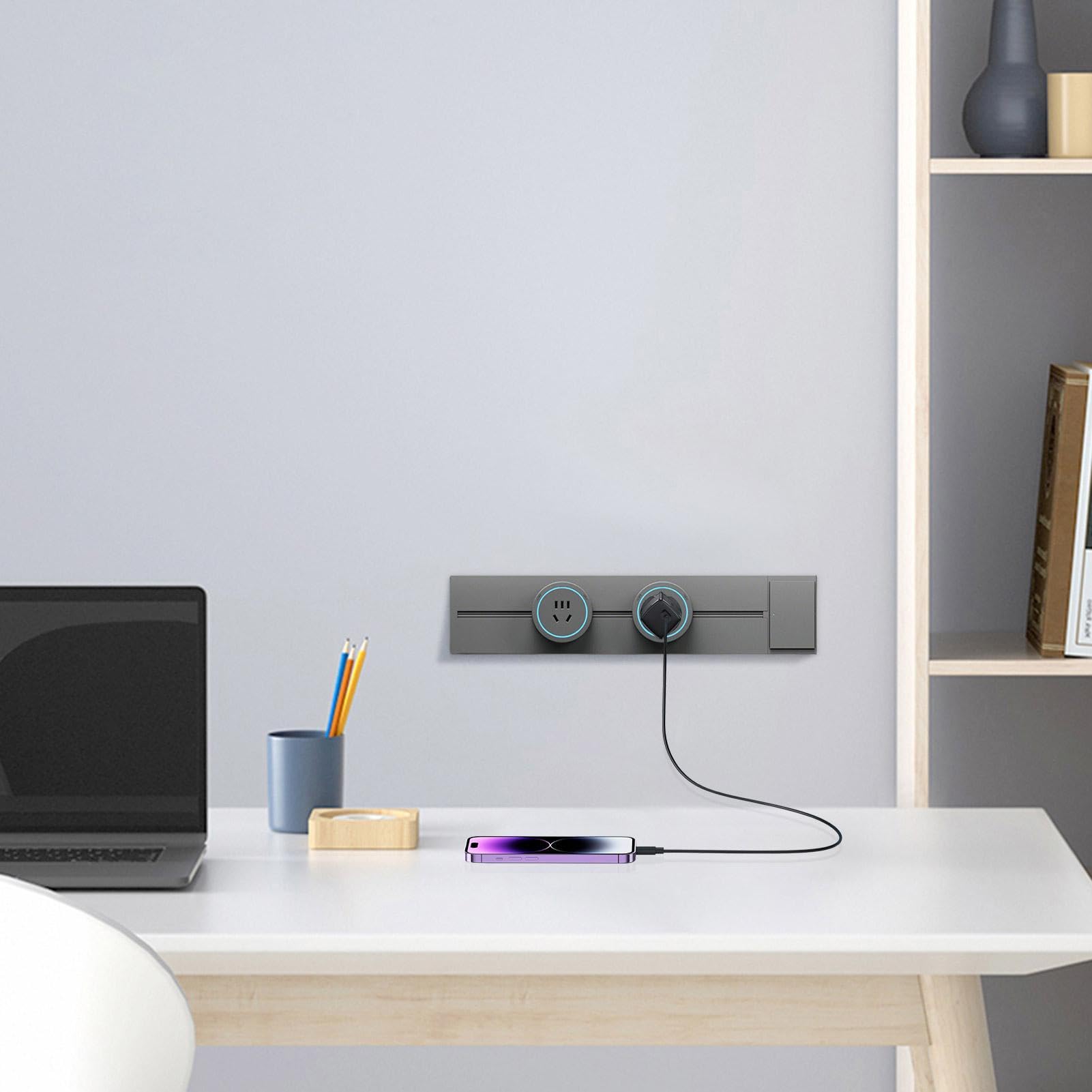 Adaptador Enchufe Extensible Adaptadores Móviles Y Desmontables | Adaptador Para Carril Eléctrico Para El Hogar, Hotel, Escuela, Apartamento, Residencia, La Oficina, Estudio, El Salón Y