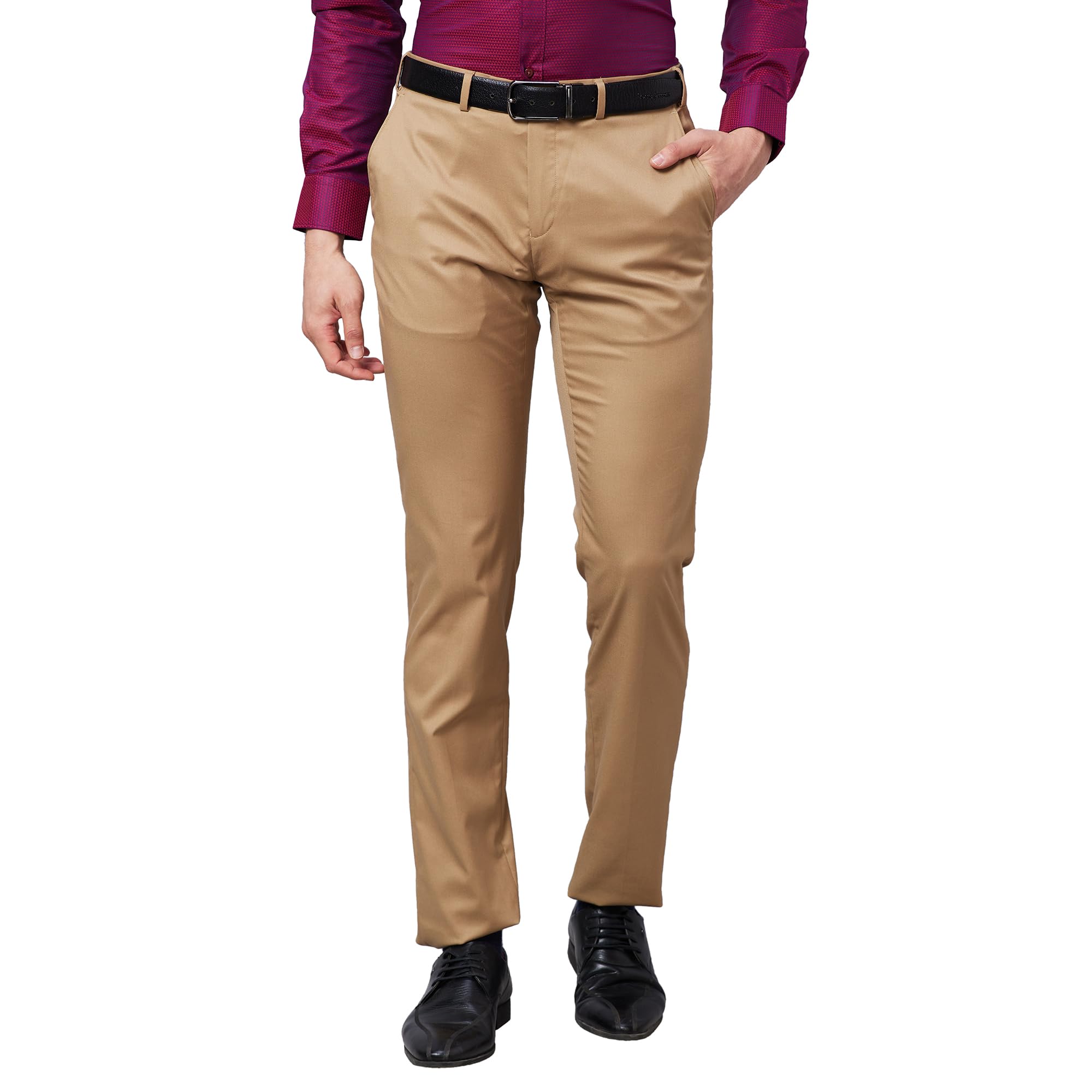 raymond Men Slim Fit Solid Pattern Poly Viscose Blend Pleatless Formal Trouser-picture-35