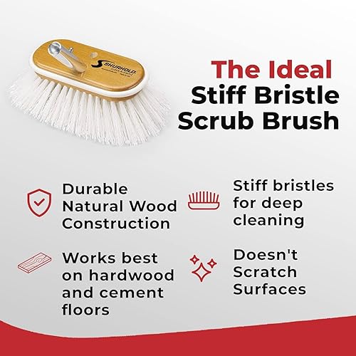 Miniatura 2 de Cepillo para escobillón Shurhold con cerdas suaves de nailon, color azul, Extra Stiff, White