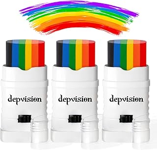 Depvision - Pintura facial de arco iris, paqu...