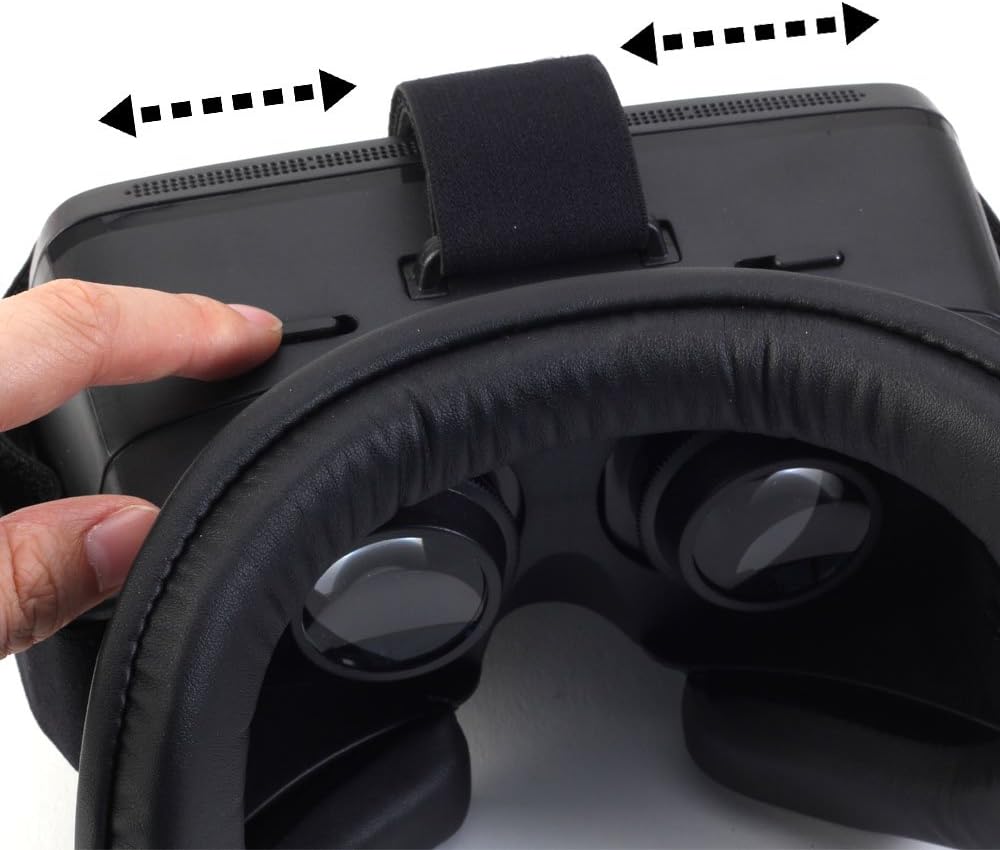 VR Headset, GMYLE® Google Cardboard VR Virtual Reality 3D Glasses with Adjustable Focal/Pupil Distance for 3.5" to 5.6" Smartphone (Suction Mount)
