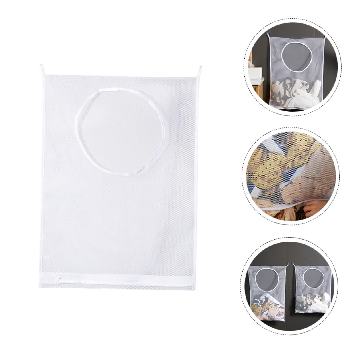 Zerodeko 4sets Sacchetti Appesi Per Vestiti Borsa Per Lavanderia Rete Organizzatore Per Abbigliamento Sporco Capacità Per Casa e Viaggio Include Ganci Per Appendere