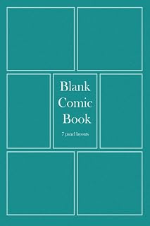 Blank Comic Book: Sketchbook to draw your own comics, 7 panel layouts, with variety of templates, Suitable for Adults, Kids, Teens, Boys and Girls, 6 x 9 inches, small