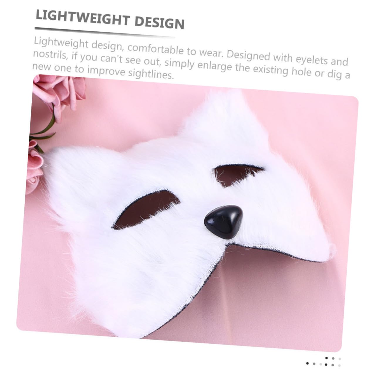 JOINPAYA 2pcs Mask Half Face Masquerade Costume Japanese Style Halloween Party Prop Lightweight Breathable Design for Cosplay Themed Events Easy to Clean Maintain