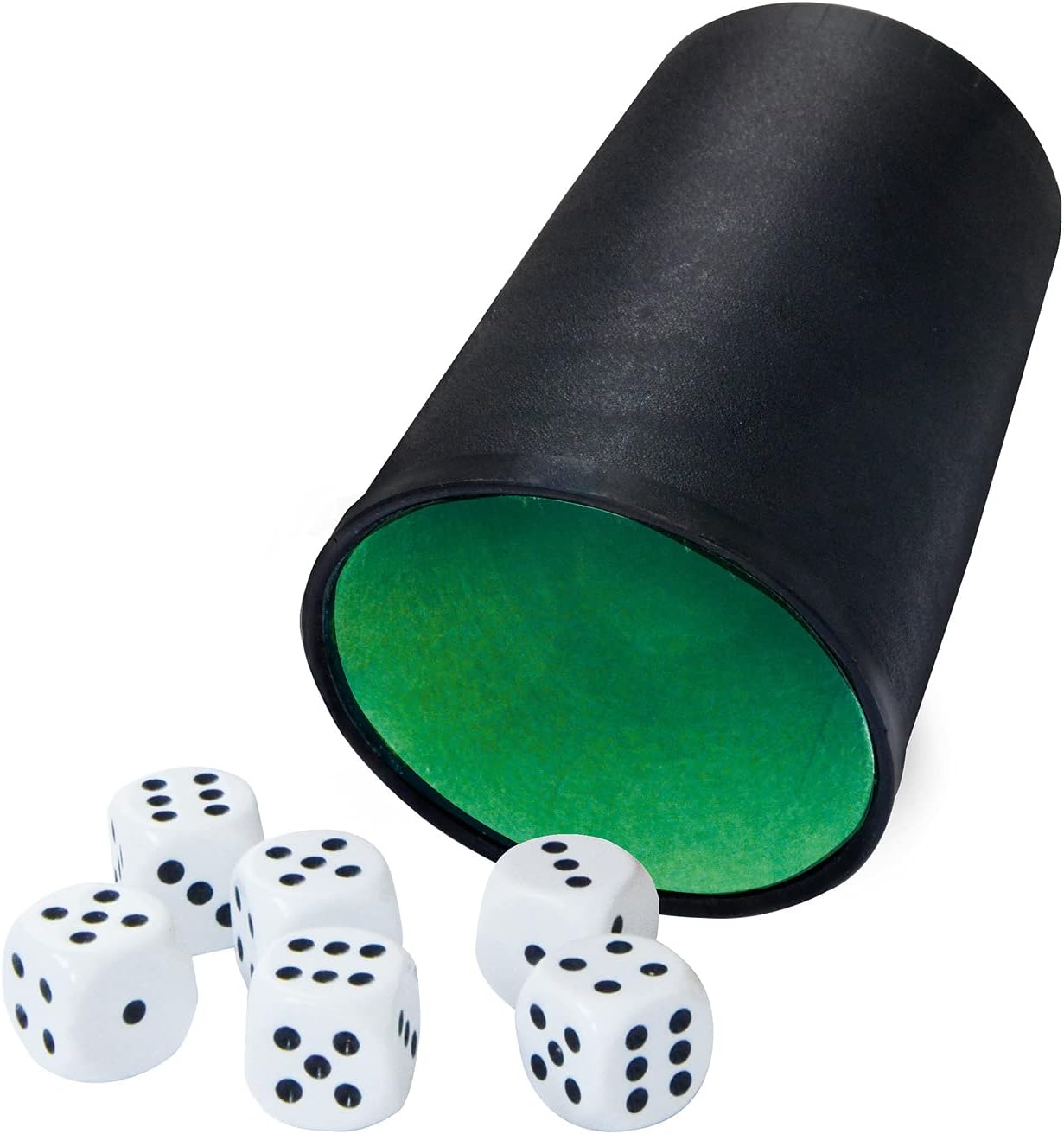 noris 606154512 – Dice Cup with 6 Dice, Versatile Dice Set for Players from 3 Years