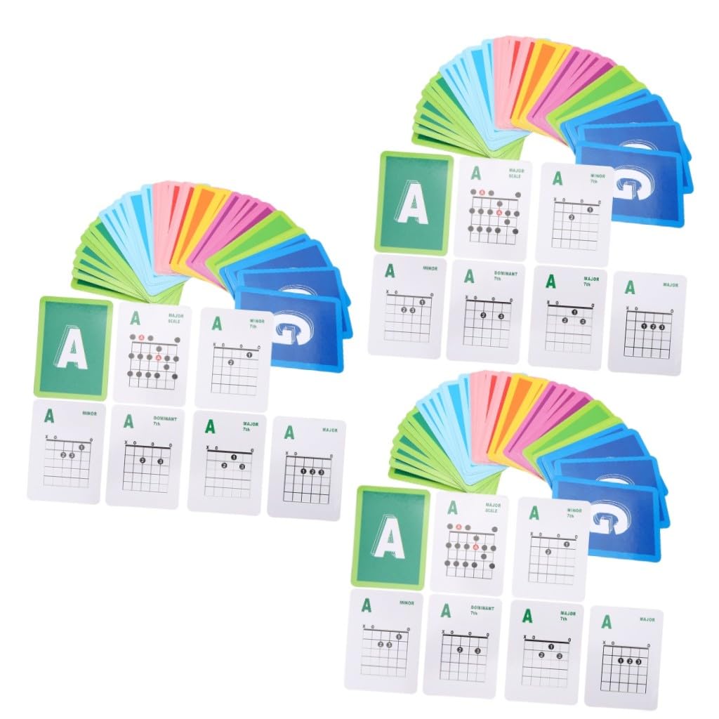 TOYANDONA 147piezas Carteles De Acordes De Guitarra Para Principiantes Guía Visual Para Guitarra Eléctrica Material Resistente y Duradero Para Aprender y Practicar Acordes Musicales