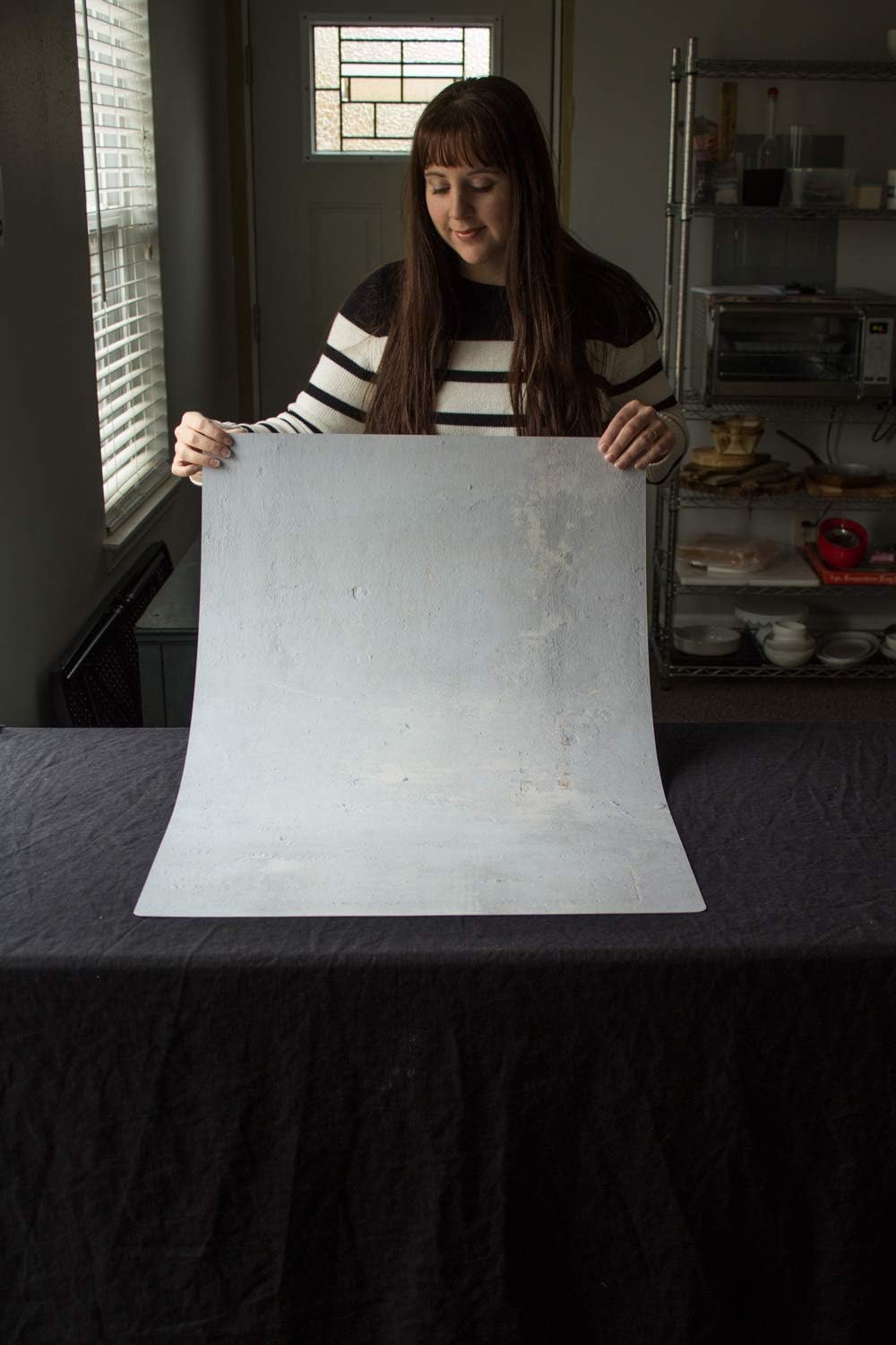 Flаѕh Dеаlѕ - 60% оƒƒ Bessie Bakes Super-Thin & Pliable Soft Concrete Replicated Backdrop for Food & Product Photography 2 ft Wide x 3 ft Long Moisture Resistant Stain Resistant Lightweight