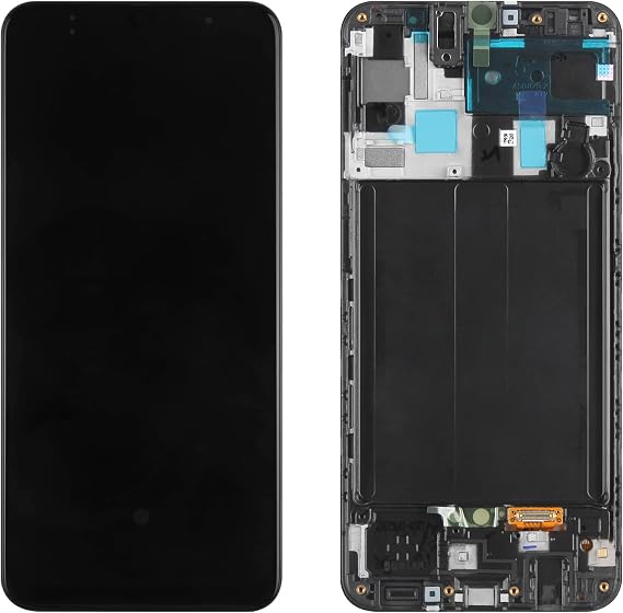 A-MIND (OLED with Frame) for Samsung Galaxy A50 A505 LCD Touch Screen Replacement Display A505F A505G A505W A505X A505U A505GT A505N Digitizer Full Assembly Repair Kits,with Tools