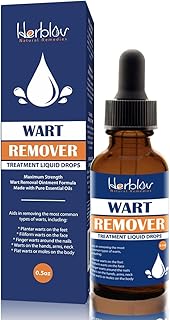 Natural Wart Remover Treatment Liquid Drops – Fast, Safe for Kids, Maximum Strength Wart Removal Ointment with Pure Essential Oils – No Pain, No Scarring, Easy to Use on Face, Neck, Body, Hands, Feet