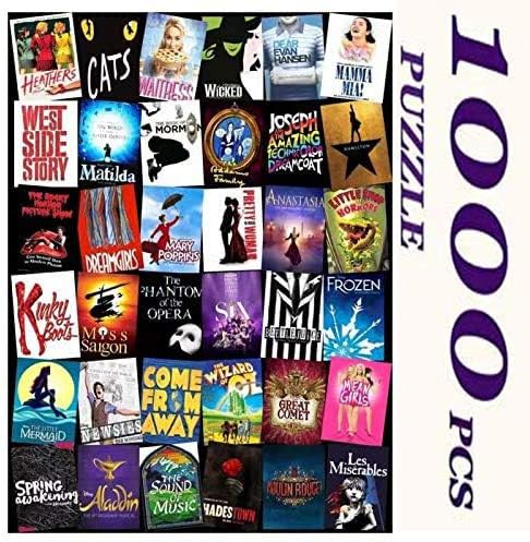 1000 Pieces of Jigsaw Puzzles Custom Broadway Musical Theater Jigsaw Puzzle for Adults and Teens Over 12 Years Old Large Size Ideal Relaxation Decompression Meditation Gift 27.6x19.7 Inches