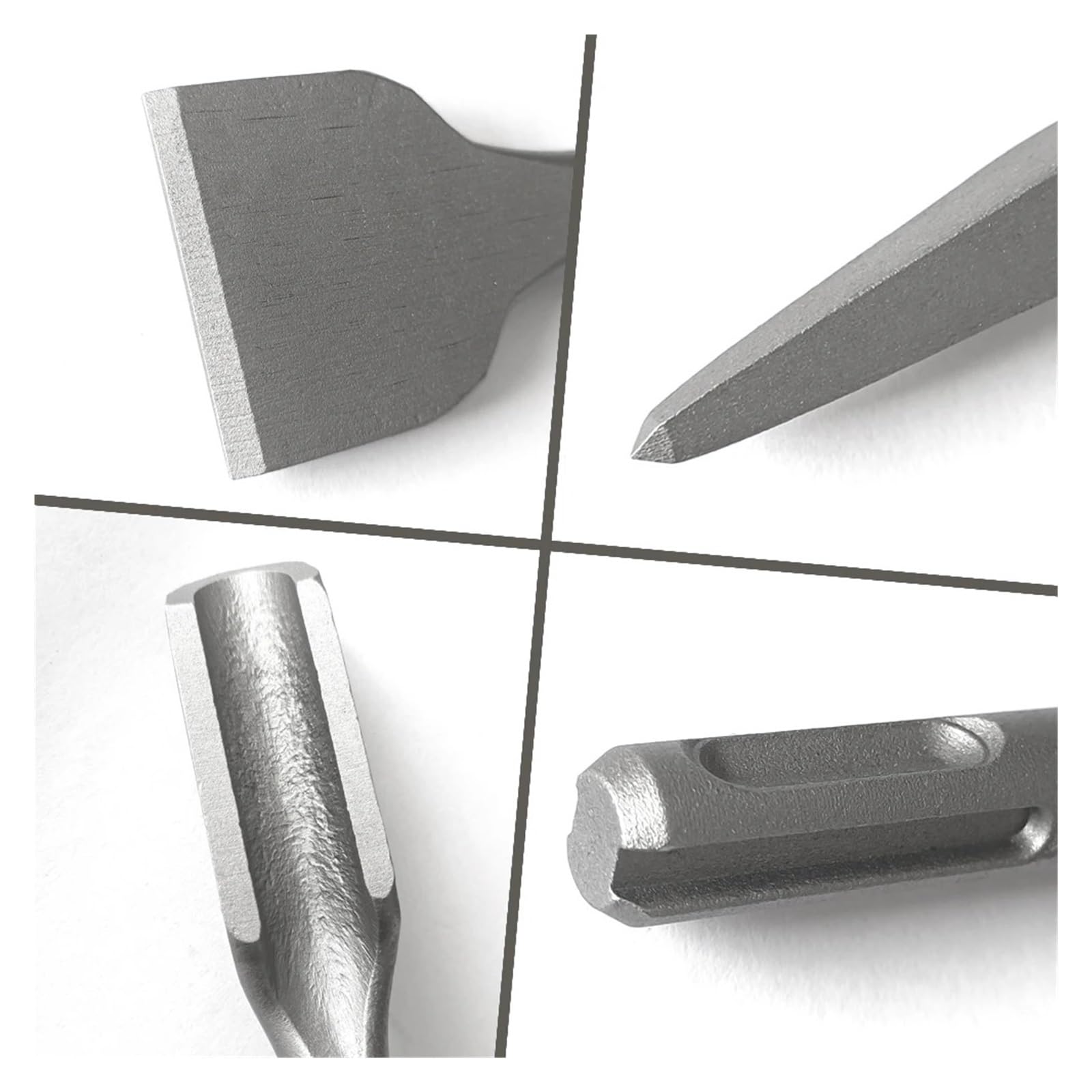 Set di scalpelli da 250 mm SDS Plus Gambo Martello elettrico Punta da trapano Punta con scanalatura piatta Strumenti for muratura for calcestruzzo Muro di mattoni Roccia(4PCS Chisels)