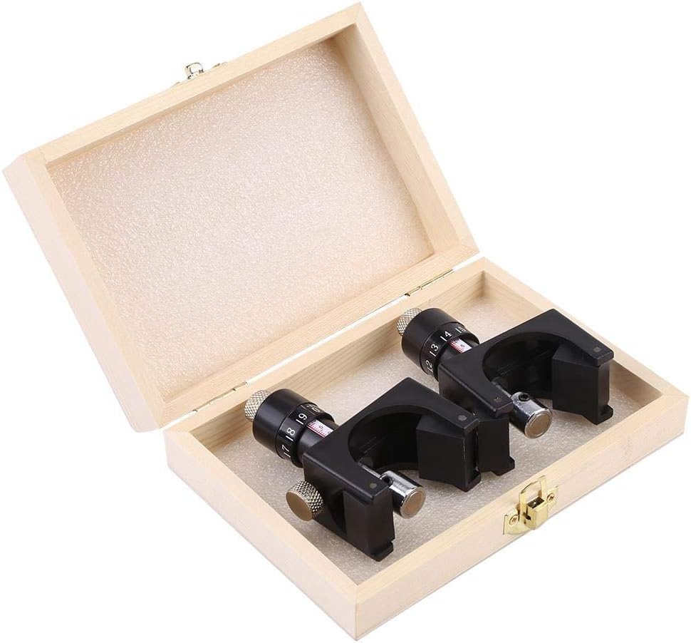 Planer Blade Setting Jig 2pcs Magnetic Jointer Knife Jig Two Setter Woodworking Tool with Wooden Box