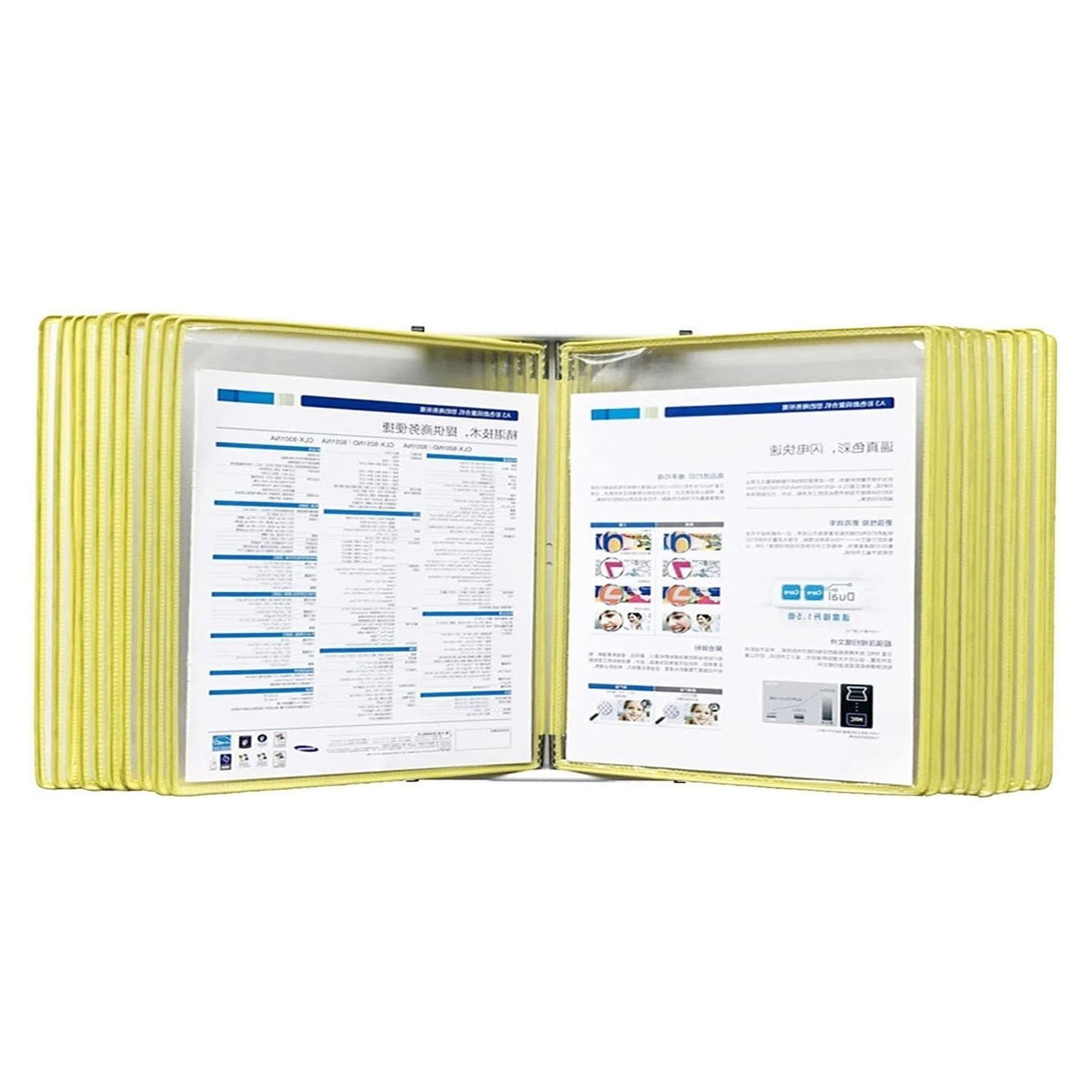 OLSKFUH File Organizer For Desk - Wall Mount Desktop Document Holder 20 Display Pockets With Easy-Load Pockets For,C