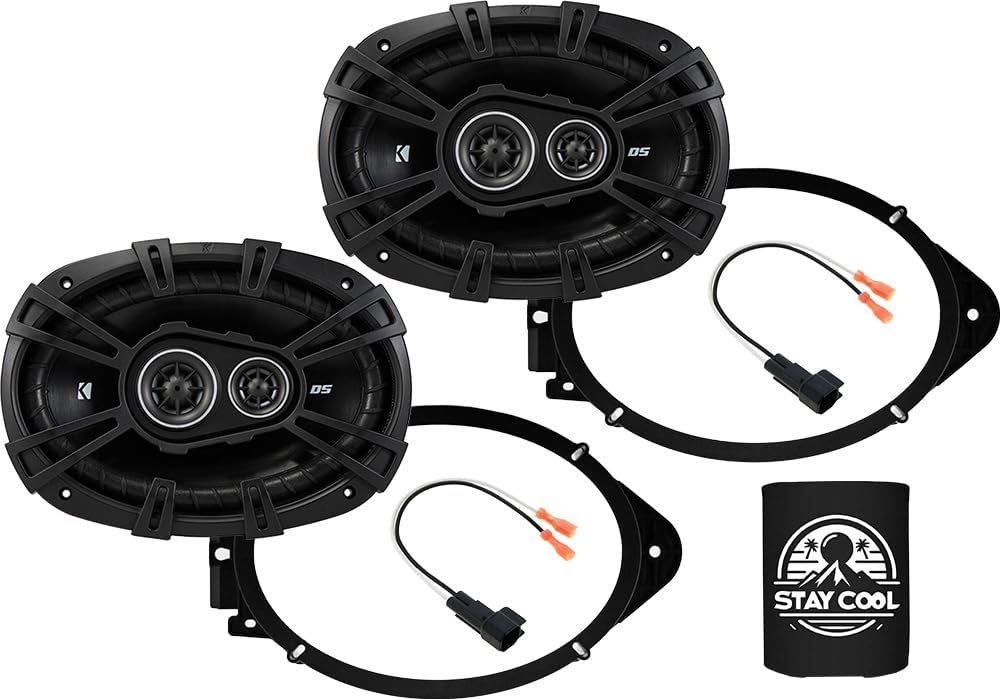 KICKER Speakers 6X9 inch for Chevrolet Silverado 1500/1500HD (All Cab) 2014-2023 Upgrade Kit - Pair of DS Series with Adapters and Harness, Car Audio Front Door Speaker for Chevy DSC69304, 43DSC69304
