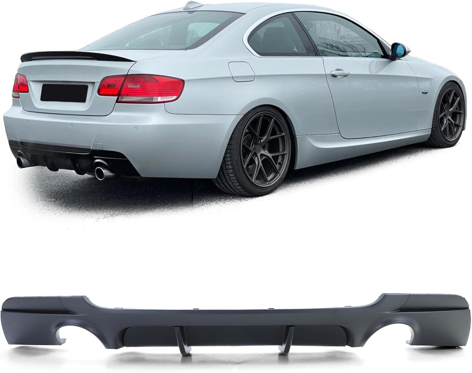 Heckdiffusor Performance Schwarz Matt passend für BMW 3er E92 E93 335i 335d