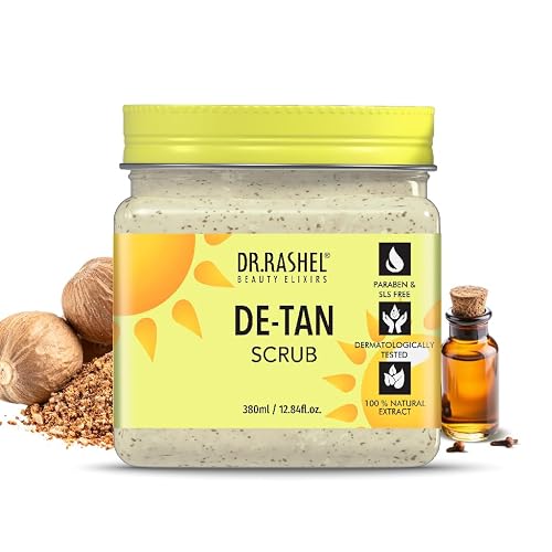 DR.RASHEL De-Tan Scrub For Face & Body (380 Ml) | Revitalizing Tan Removal | Cleanser,Dead Skin | Blackhead Remover For Deep Exfoliation