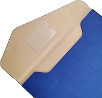 Vista 5 de Enyuwlcm PU Cuero A4 Carpeta de Archivos Portadocumentos Impermeable Portafolio Sobre Carpeta Estuche con Cierre Magnético Invisible Azul