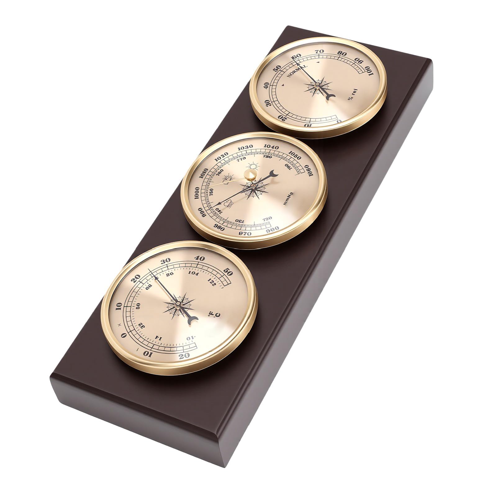 Naroote 3-in-1-Wetterstation, Barometer, Thermometer, Hygrometer Wandmontage