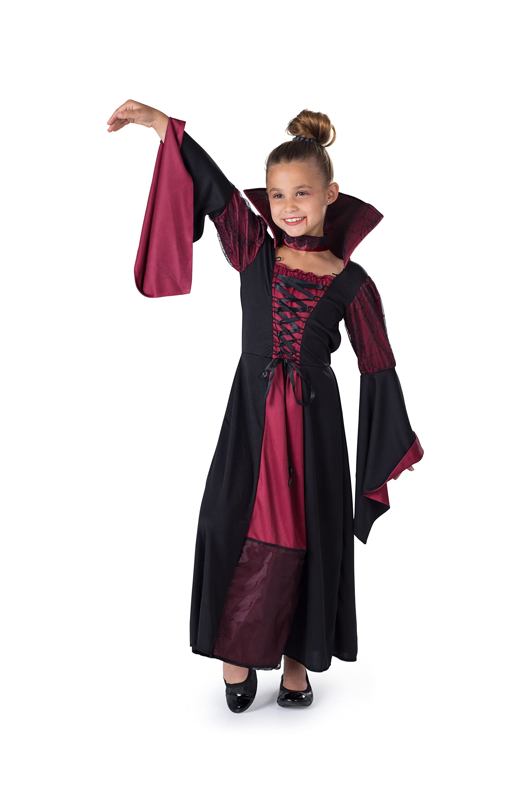 Dress Up America Vampiress Costume for Kids - Girls Vampire Costume - Halloween Vampire Dress - Role Play Costume For Girls