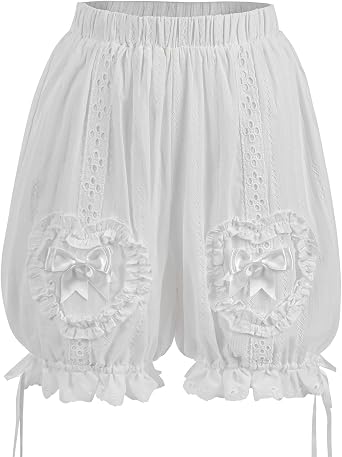 LTAKK Bloomers for Women Ruffle Lace Pantaloons Renaissance Victorian Kawaii Pumpkin Shorts