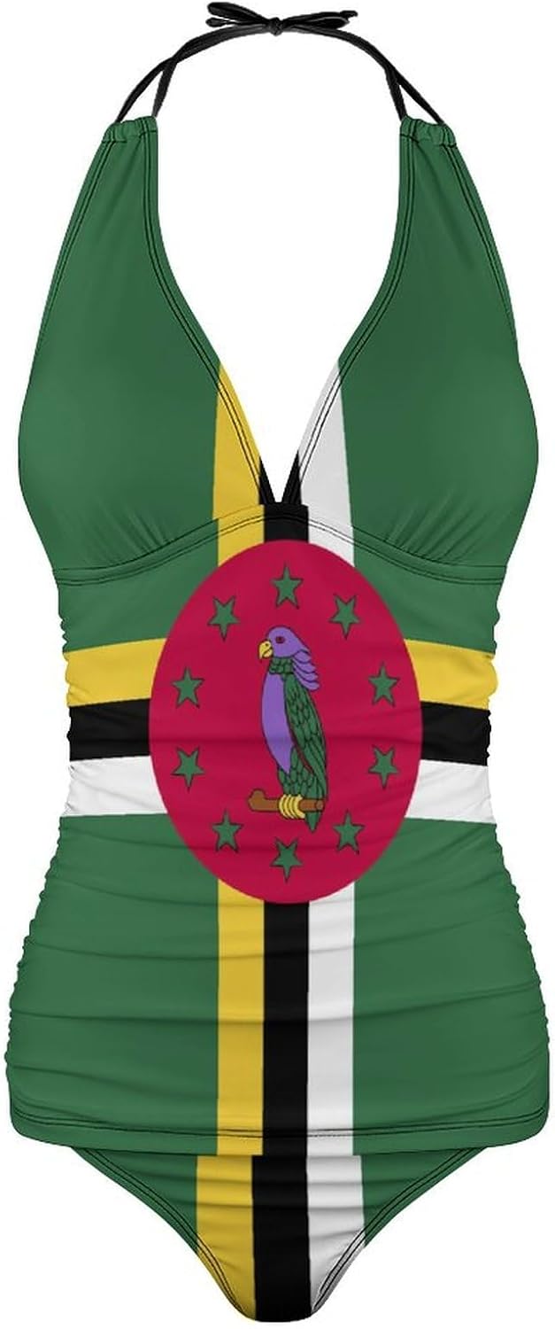 Women's 2 Piece Swimsuit Ethiopia Flag Adjustable Strap Swimwear Summer Beach Bathing Suits for Womens