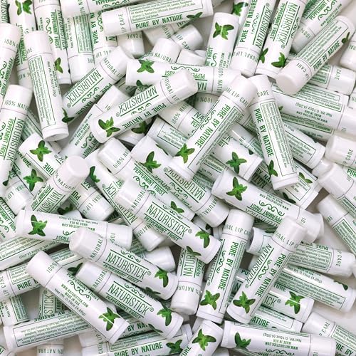 Naturistick Natural Beeswax Lip Balm 150-Pack | Peppermint Bulk