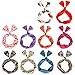 BMC 10 Pack Women's Flexible Wire Bunny Ear Head Band Hair Wrap Bow Pin-Up Girl Fashion Scarf - Anti-Slip Design Stays in Place All Day - Versatile Twisted Tie w/ Assorted Color Patterns: Set 1