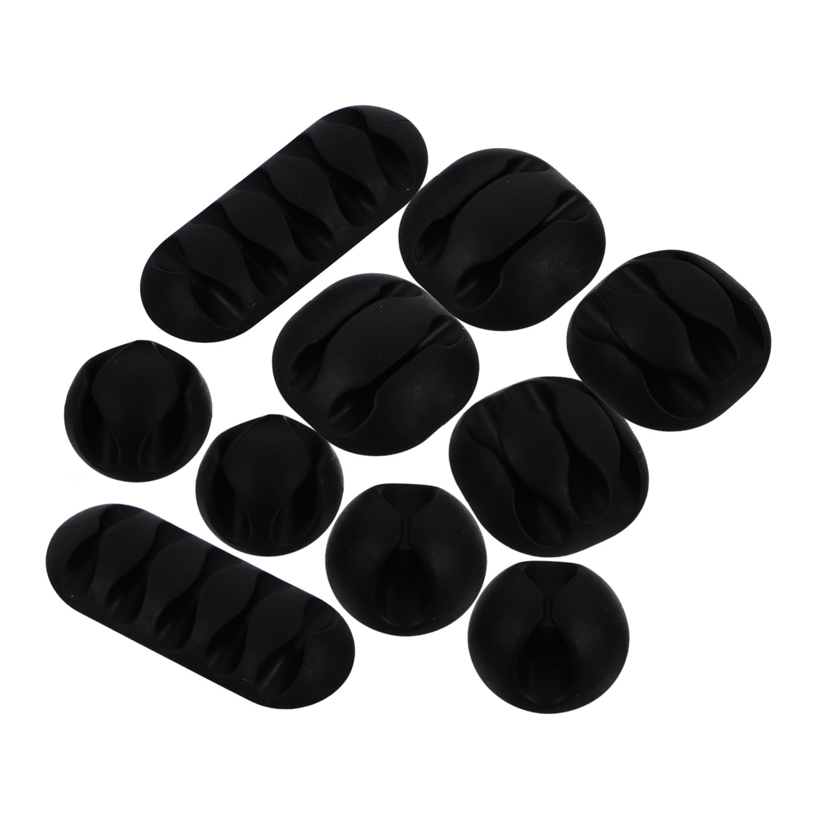 Hemobllo 30pezzi Organizer Di Cavi Plastica Per Gestione Elettrica Clip Per Cavi Adesive Per Ufficio e Casa Facile Da Usare Mantiene Desktop Ordinato e Pulito