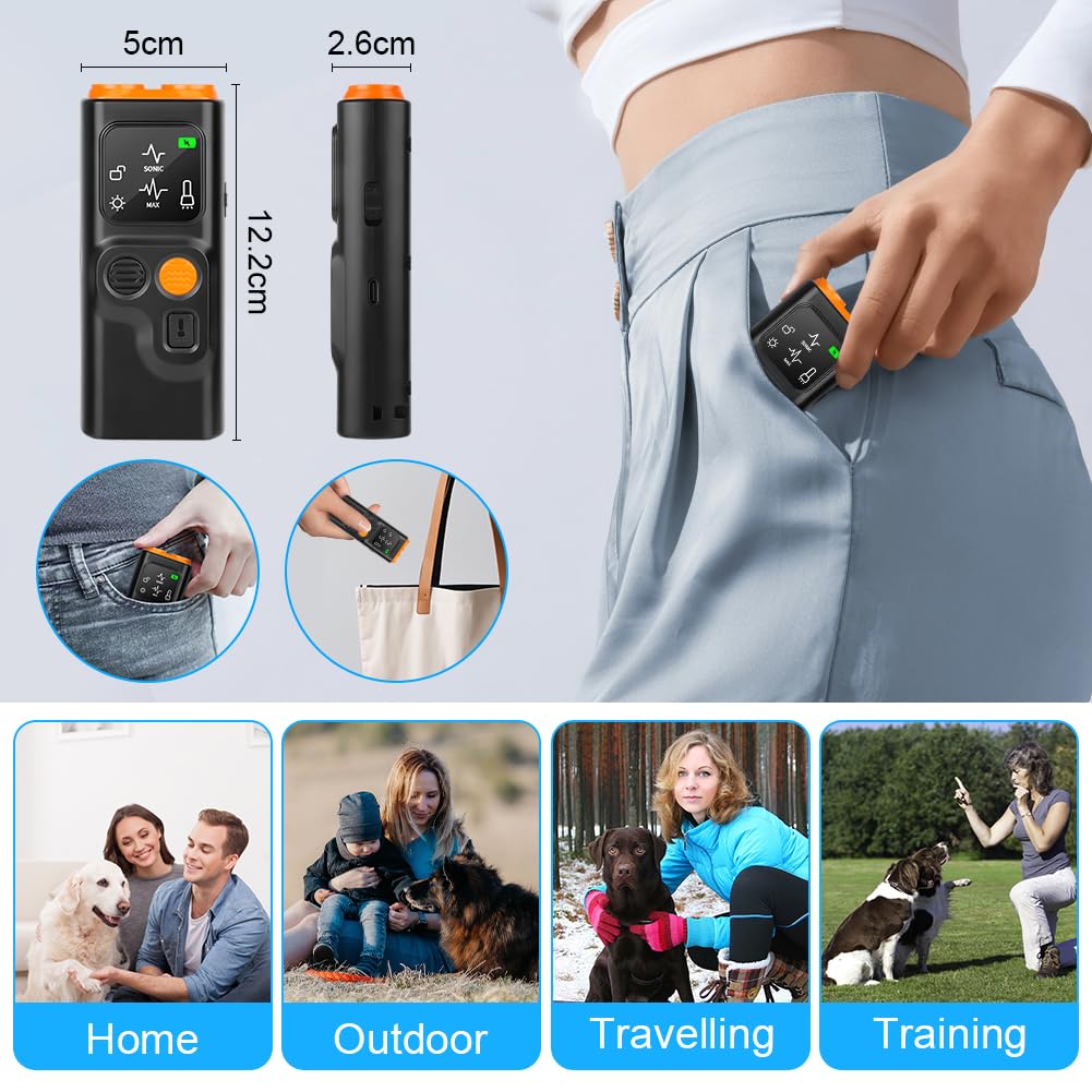 Aomig Anti Barking Device, 4 Modes Ultrasonic Dog Repeller - Image 2