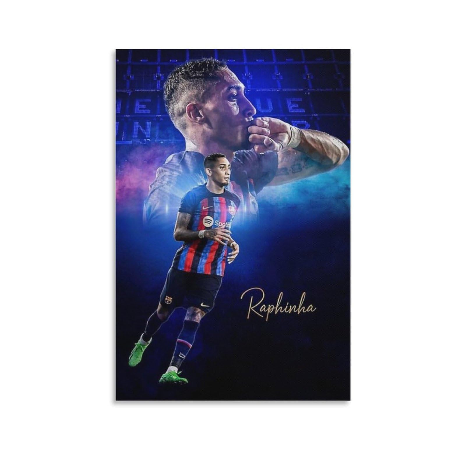 FCOIN Raphinha Canvas Poster Canvas Painting Poster Wall Art Decorative Picture Prints Modern Decor 20x30inch(50x75cm)