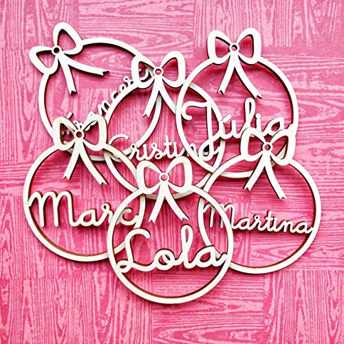 Variante de Evyre bolas navidad personalizadas 10 cm con cordel