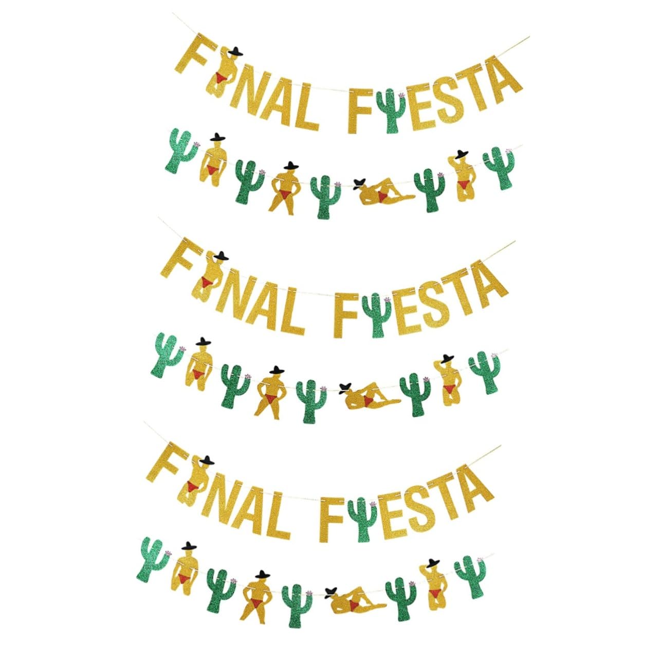 Abaodam 6 Piezas Decorativas Colgantes para Fiesta Mixta Banderines Mexicanos para Suministros Temáticos Cinco Mayo Cumpleaños Taco Cactus Guirnalda Decoración Decoración Feliz Fiesta