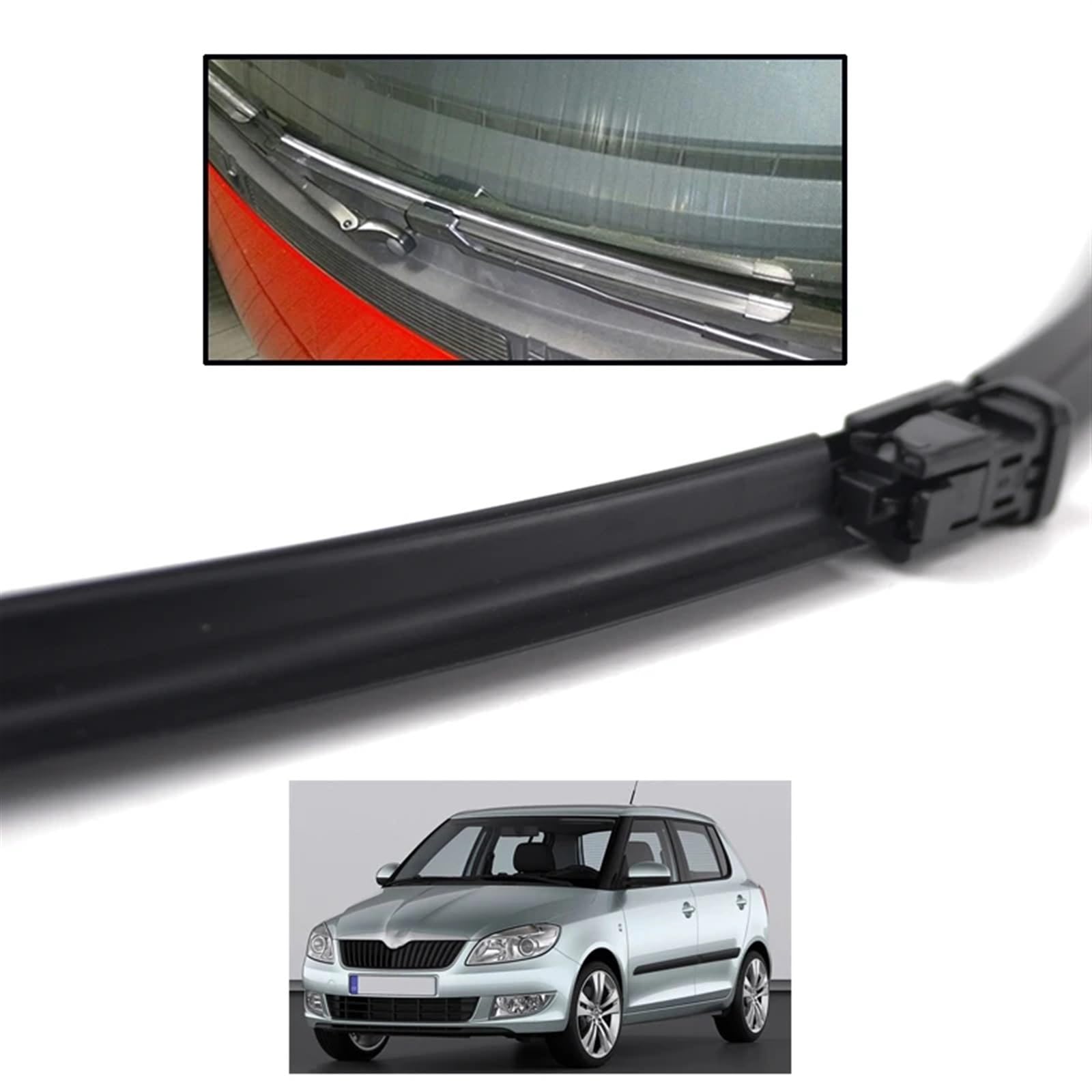 Limpiaparabrisas Coche Compatible Con Skoda Para Fabia 5J Para Hatchback 2007 2008 2009 2010 2011 2012 2013 Juego De Escobillas Limpiaparabrisas Delanteras Y Traseras