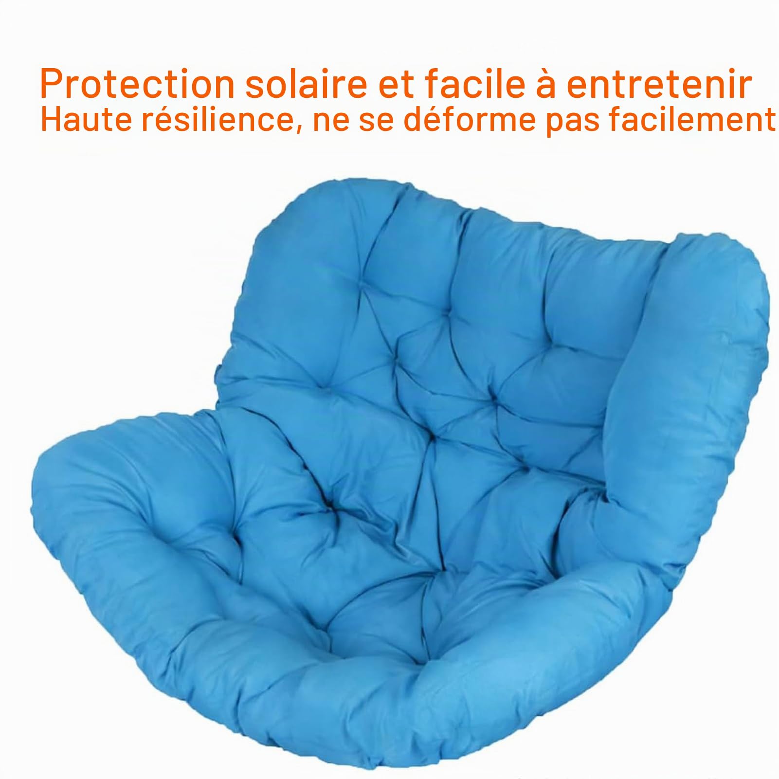 Générique Coussin Imperméable pour Fauteuil À Bascule D'extérieur, Coussin Épais Et Moelleux De Grande Taille, (intérieur/extérieur) — Fauteuil Non Inclus