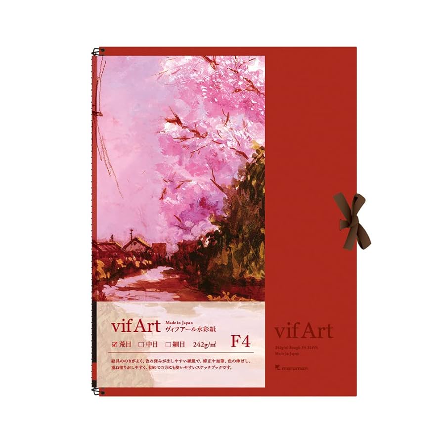 039 水彩画　原画　絵画のみ　F4ブィフアール　すすき野 ヴィフアール水彩紙 ブロック 細目 ＜F4＞ | 製品情報 | Maruman