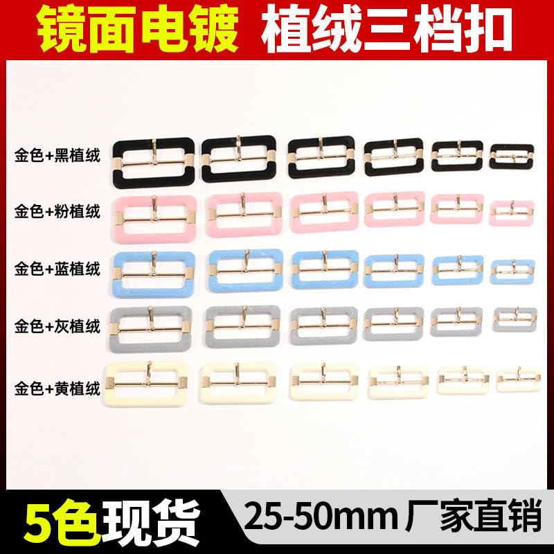 NANZU - Juego de 10 Hebillas para cinturón Cubiertas de Tela tamaño Interior 30/40/50 mm Hebillas deslizantes de Repuesto para Abrigo Correa Cortavientos Manualidades de Costura