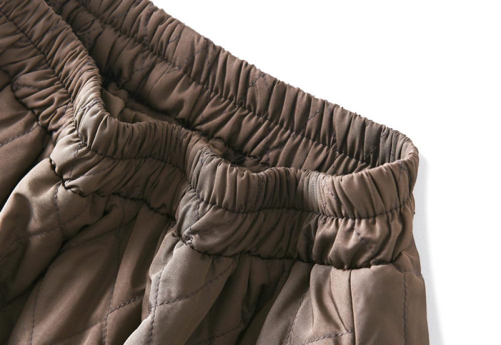 Brauner Argyle-Stepprock Für Damen, Warme Winterröcke, Leichter Midi-A-Linien-Rock, Elastischer Faltenrock Mit Hoher Taille, Schlichter Langer Rock Für Damen Und Mädchen