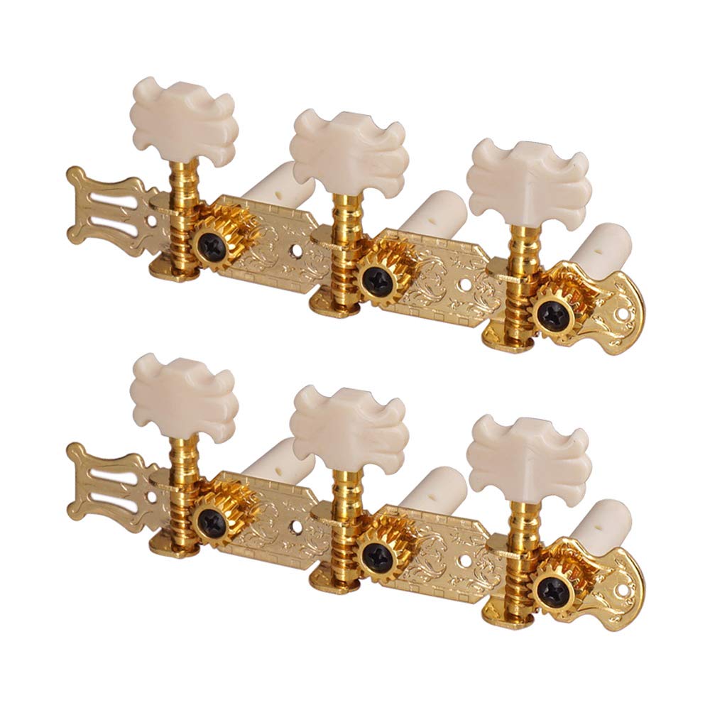 Homgee 1 Pair Gold Guitar Tuning Pegs Classical Guitar String Tuning