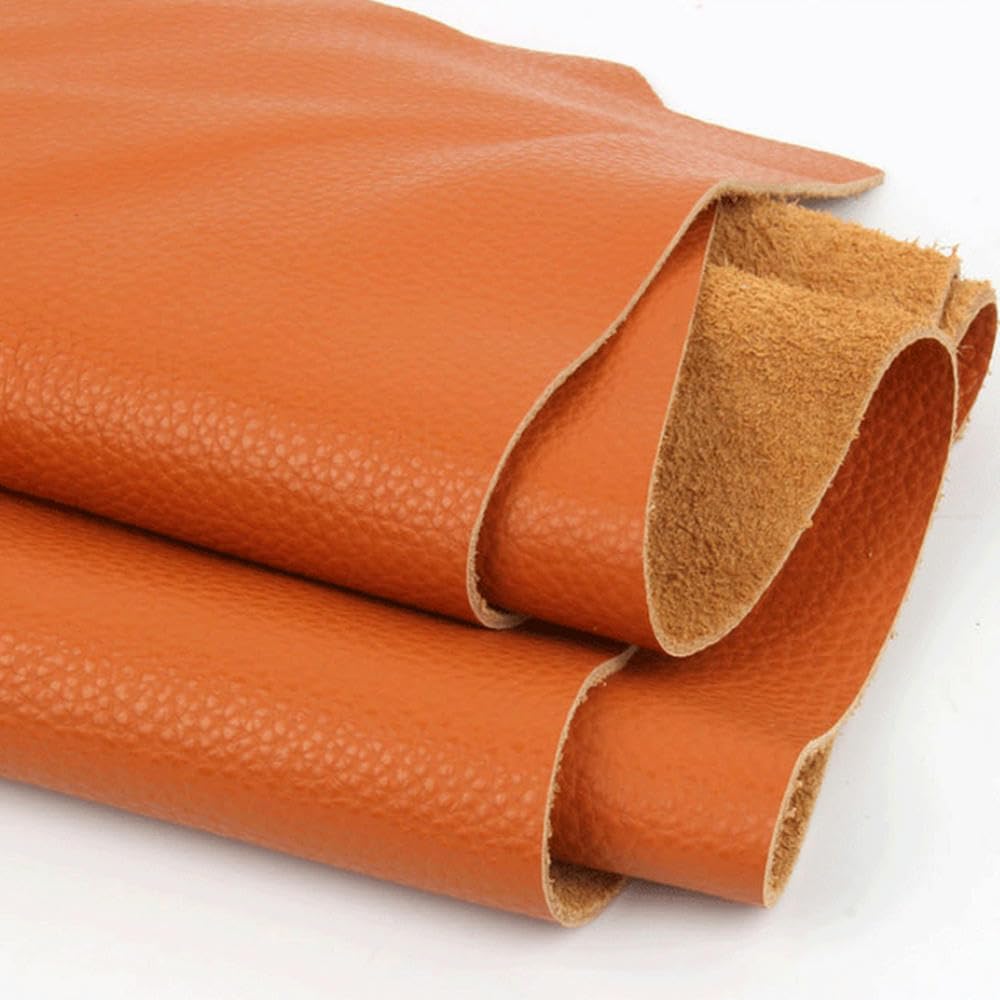 FZRKQBMYELA Cowhide Leather Sheets,Vegetable Tanned Craft 1.5mm Multicolor Multiple Sizes(Honey,30x60cm)