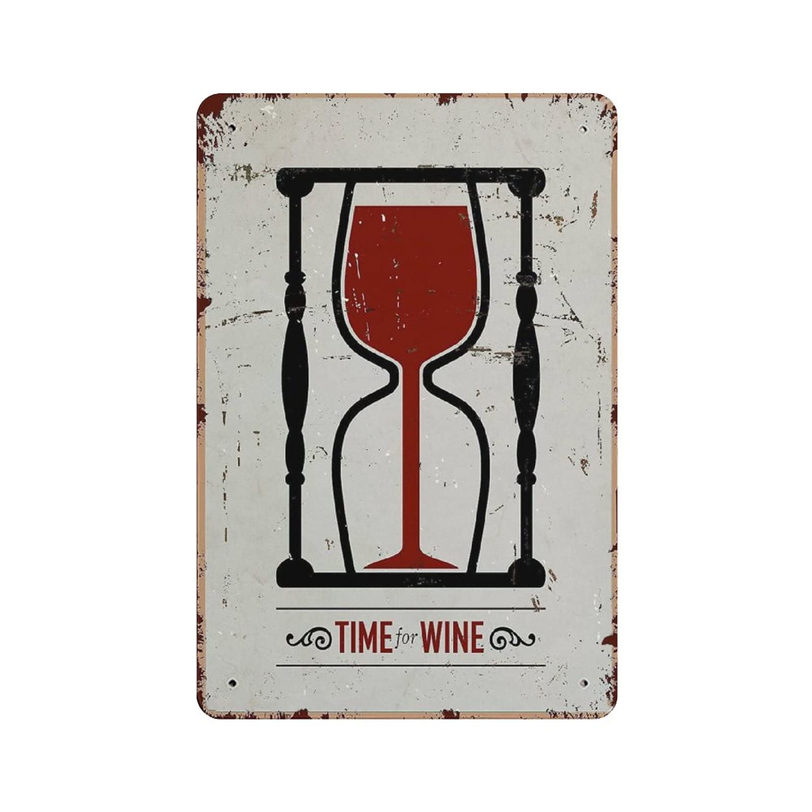 Metal Tin Sign Party Time for Wine Tin Sign Metal Aluminum Sign Vintage Wall Decor Retro Poster for Bars Restaurants Cafes Pubs Home Decoration 12"x8"