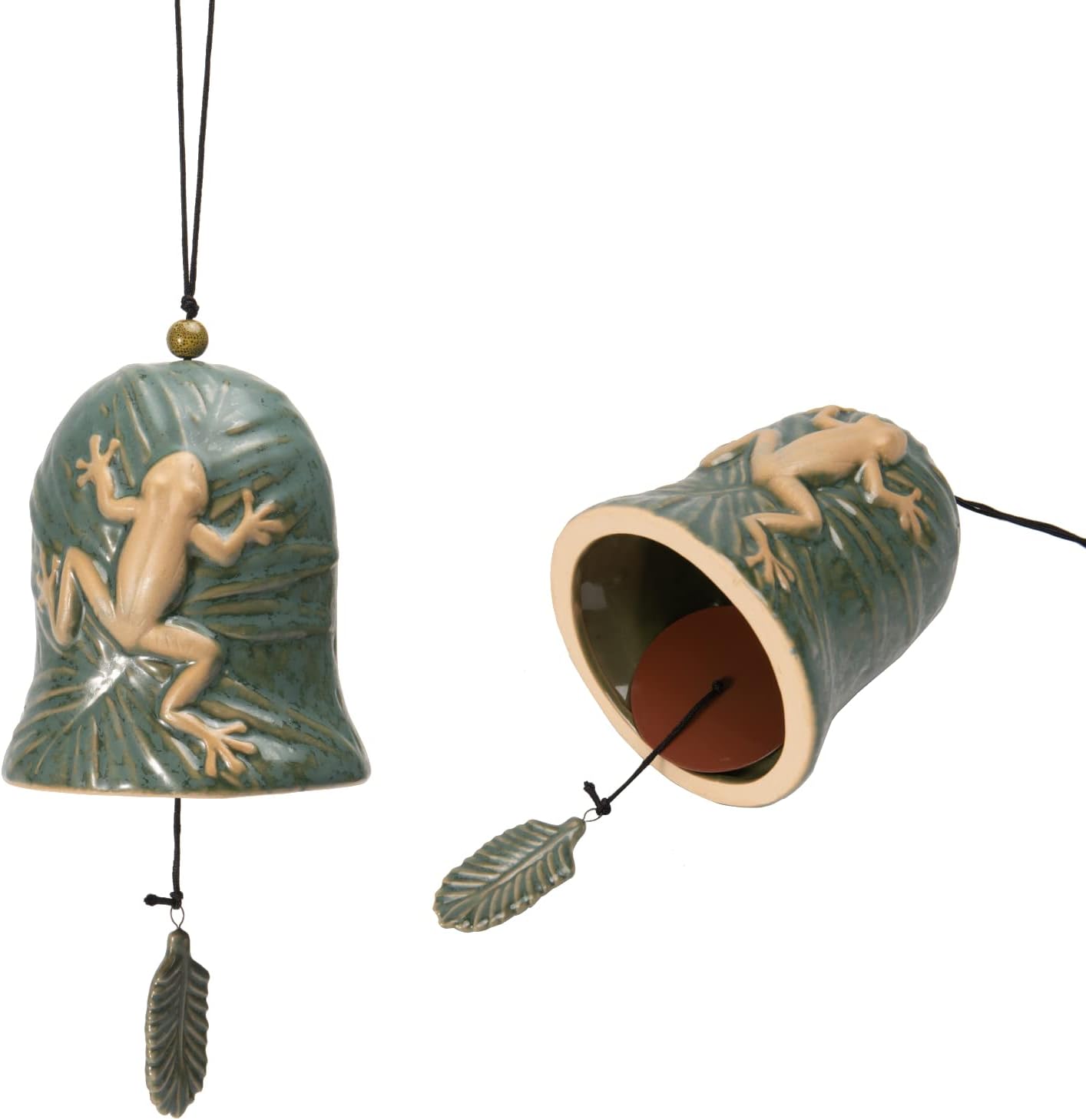 Wind Chimes Outdoor Deep Tone - Ceramic Frog Wind Chimes Bell Peaceful Deep Tones for Garden and Patio, Outdoor Décor Gift by DiliComing