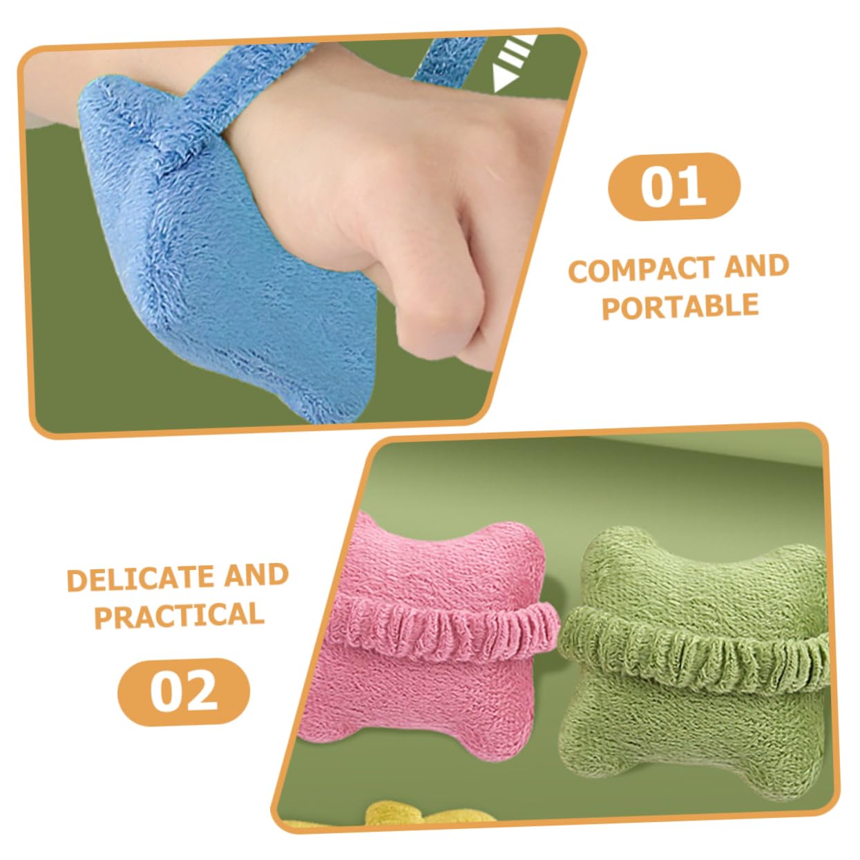 Operitacx 4 Set Cuscini Poggiapolsi Per Mouse Setoso Ergonomico Per Colori Vivaci Giallo Comfort E Facilità Pulizia Per Ufficio E Casa 4 Pezzi*4