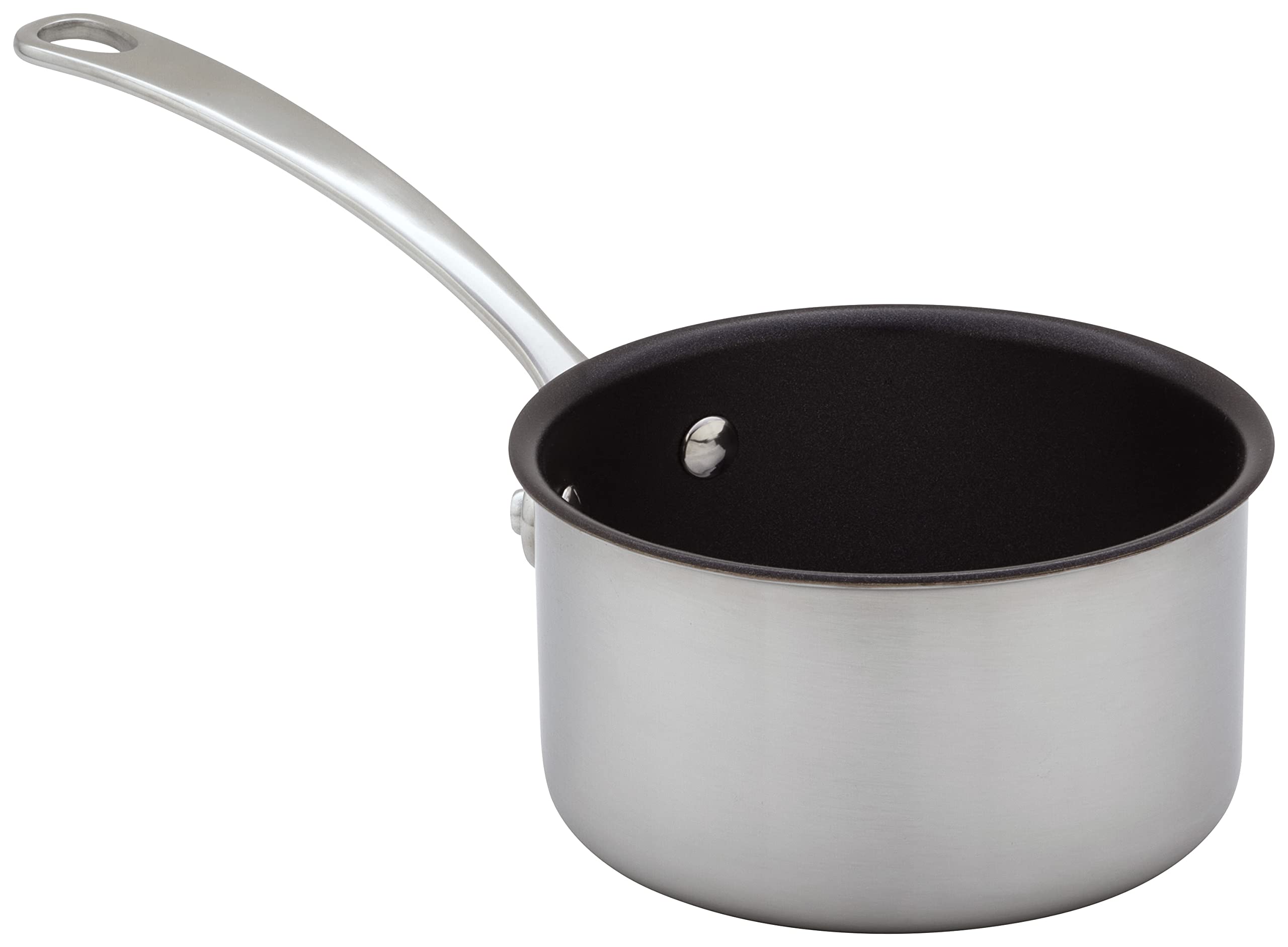 Stellar Eclipse 14cm Milk Pan 1L Non-Stick, Silver/Stainless Steel