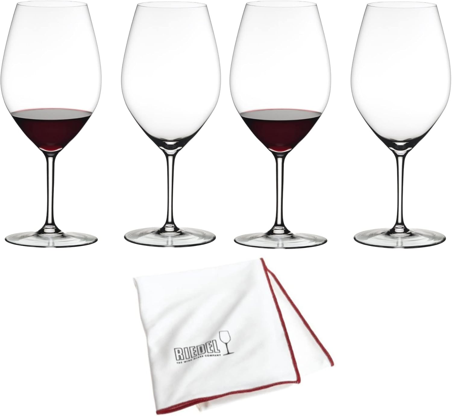 Riedel Magnum Wine Glass Set (4Pack) Bundle Microfiber