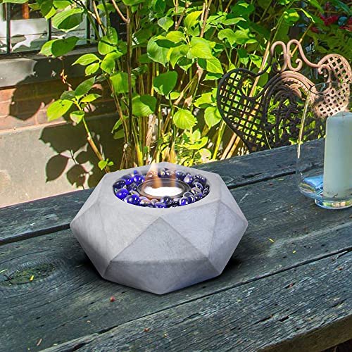 Greyhoo Tabletop Fire Pit, Alcohol Fireplace For Indoor Outdoor, Fire Bowl Clean Burning Bio Ethanol Ventless Fireplace #TOP4