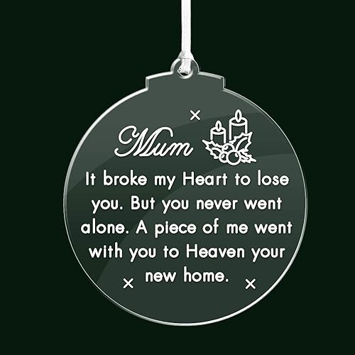 Miniatura 3 de Adornos de Navidad personalizados, esferas de Navidad de memoria 2023, decoraciones de árbol de Navidad en el cielo, recuerdo personalizado, adornos